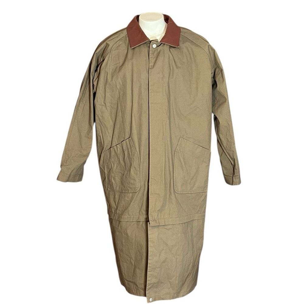 Rancher Chore Coat Long Zip Off Length‎ Removable Quilted Lining Coated